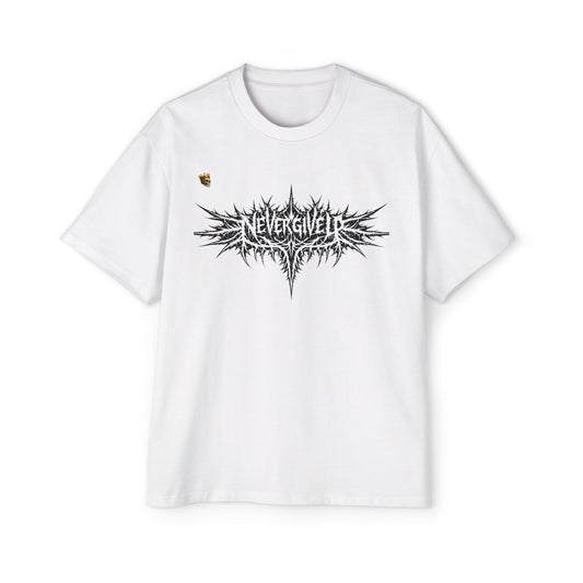 Never Give Up Black Tee — Dark Angel Graphic Men’s Oversized Shirt