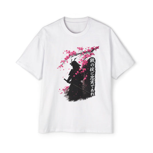 Cherry Blossom Samurai Tee | Japanese Torii Shrine Graphic Tee Oversized