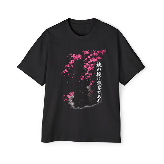 Cherry Blossom Samurai Tee | Japanese Torii Shrine Graphic Tee Oversized