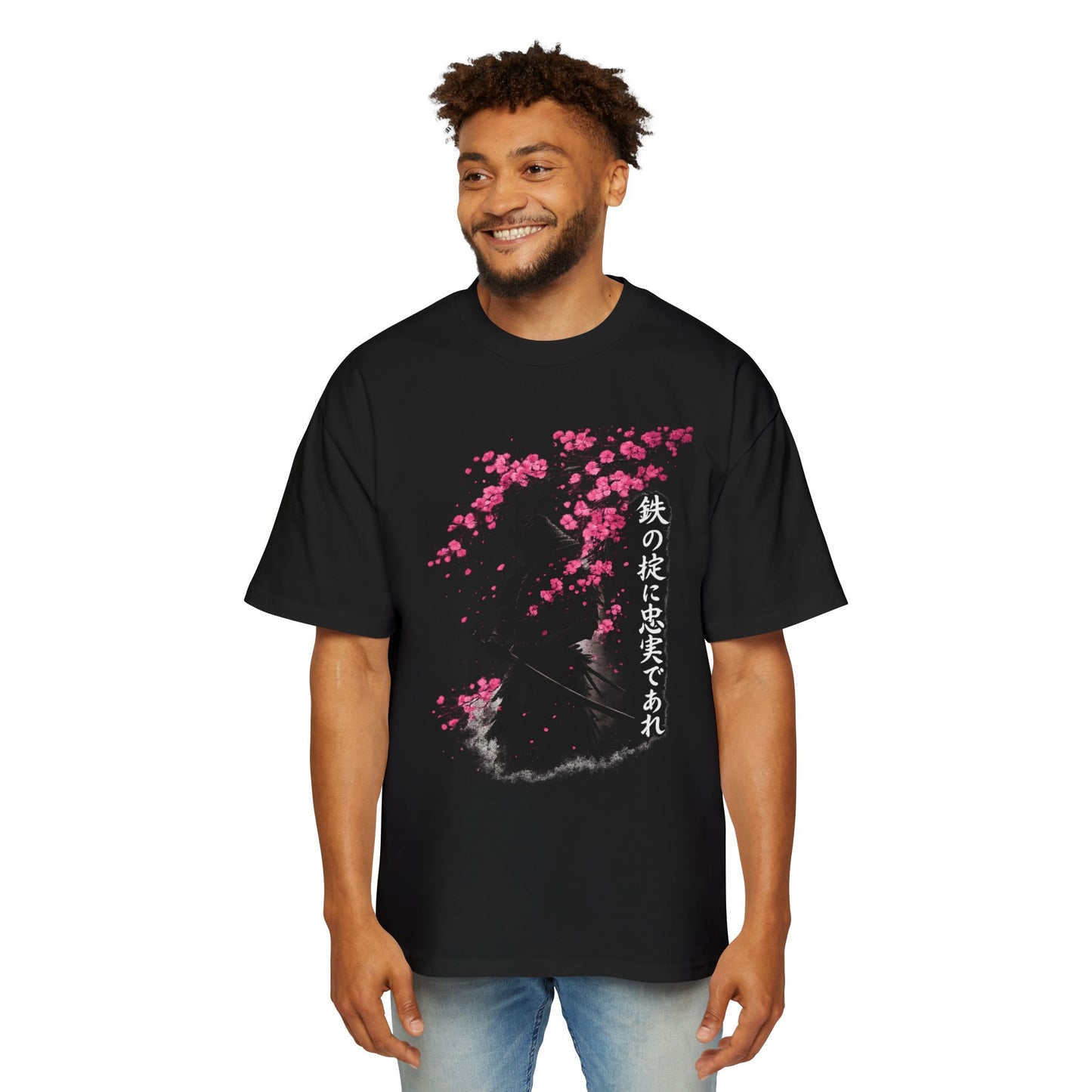Cherry Blossom Samurai Tee | Japanese Torii Shrine Graphic Tee Oversized