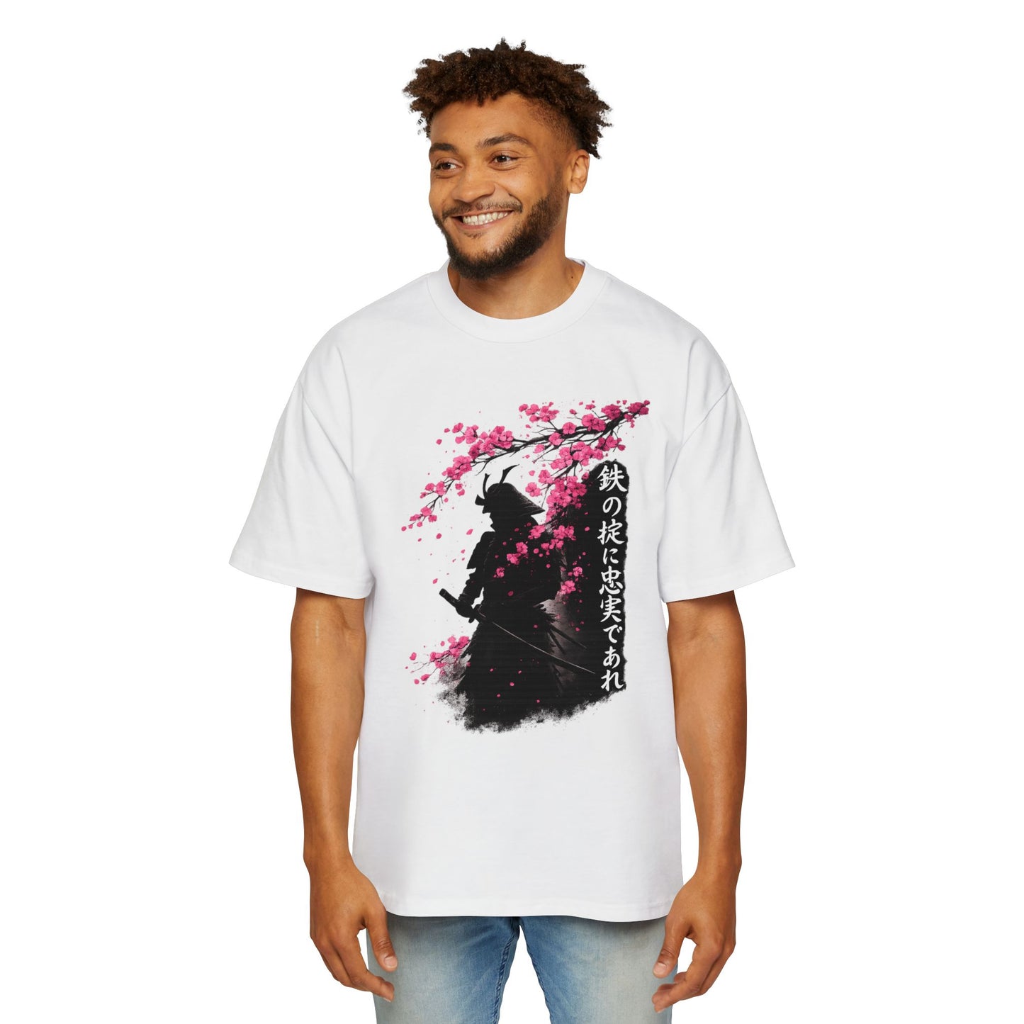 Cherry Blossom Samurai Tee | Japanese Torii Shrine Graphic Tee Oversized