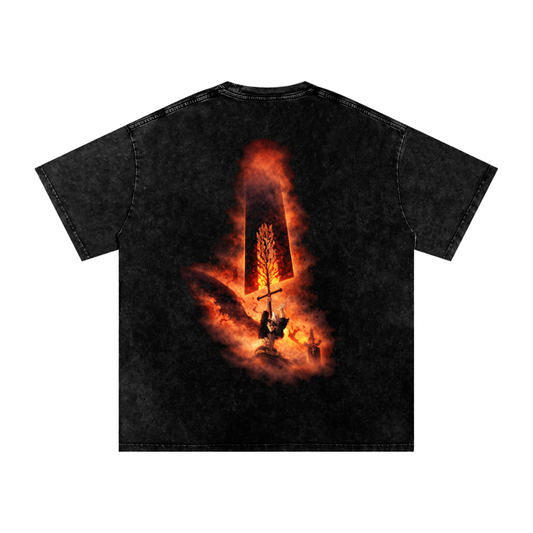 Back Bulls Asta Washed Oversized Cotton Tee