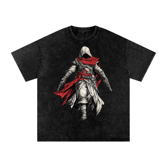 Assasin Washed Oversized Cotton T-Shirt