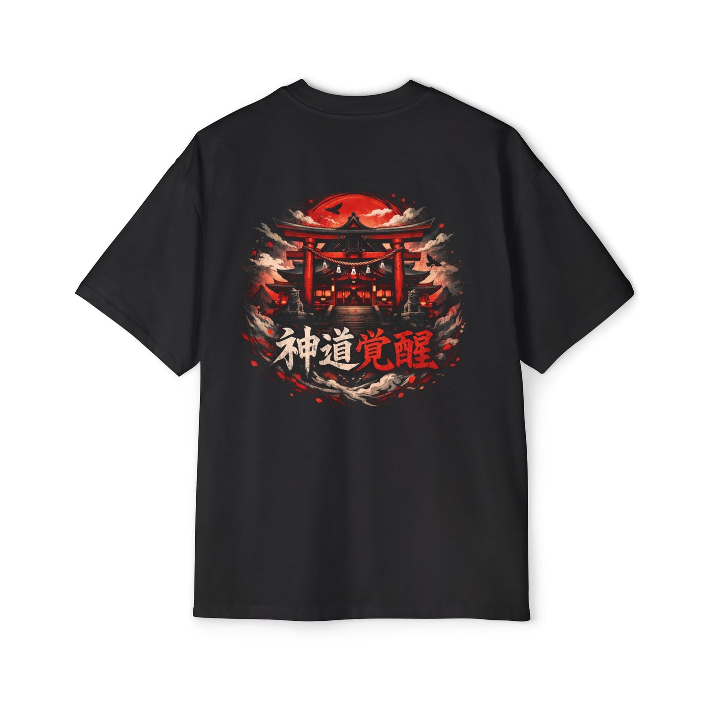 Cherry Blossom Samurai Tee | Japanese Torii Shrine Graphic Tee Oversized