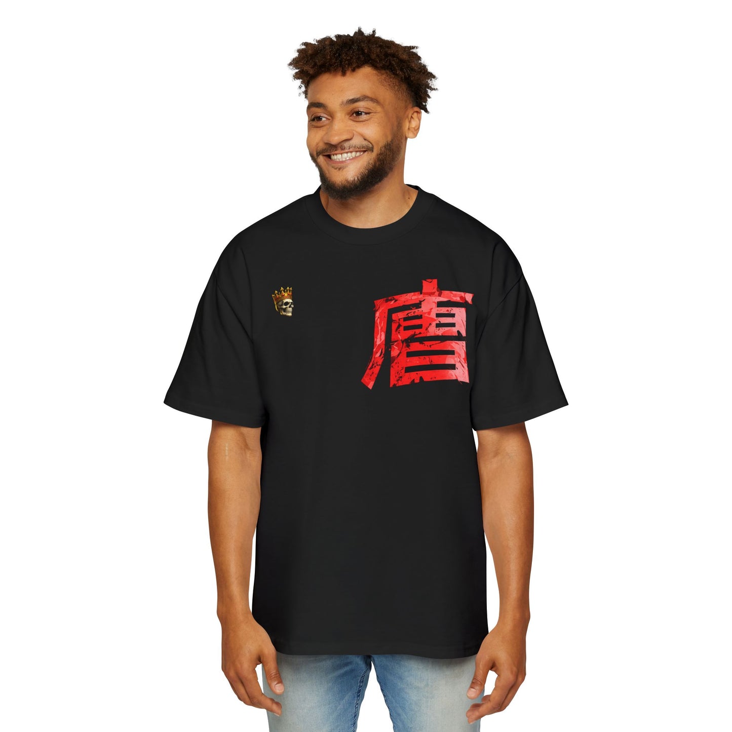 Anime Red Kanji '唐' Graphic Oversized