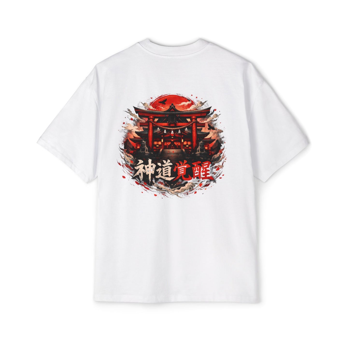 Cherry Blossom Samurai Tee | Japanese Torii Shrine Graphic Tee Oversized