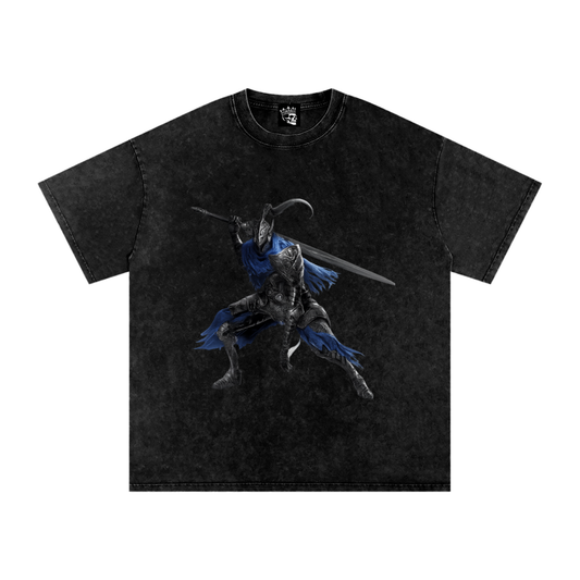 Snow Washed Oversized Cotton T-Shirt